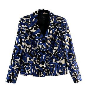Jones Wear Royal Blue Pattern Blazer Size 14